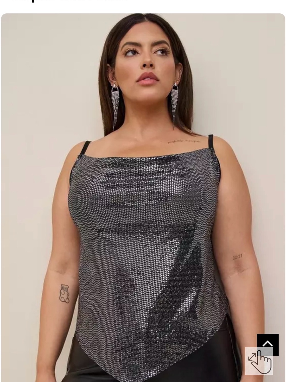 Torrid Sequin Cowl Neck Cami Top - NWT